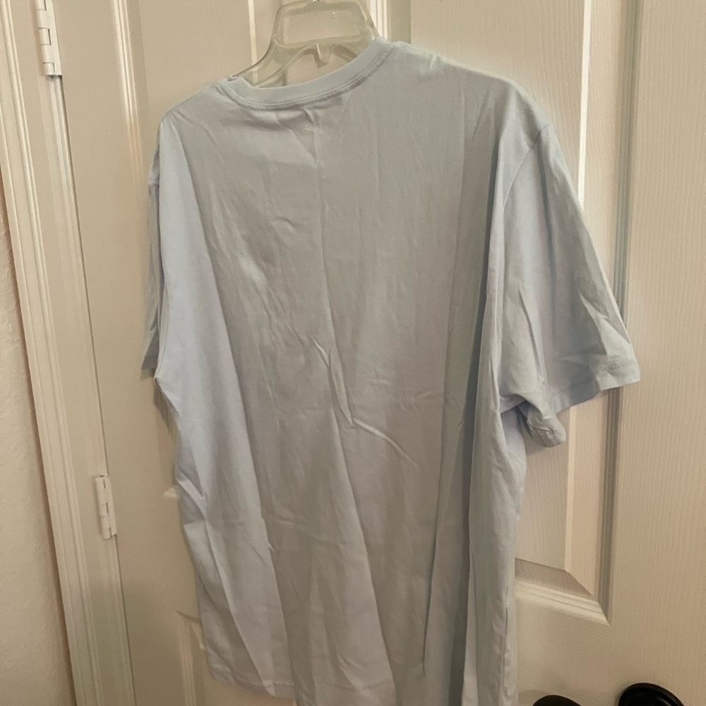 American Eagle Outfitters Pale Blue Short Sleeve Crew T‑Shirt